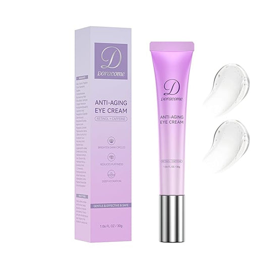 Retinol Eye Cream – Retinol and Peptides for Fine Lines, Puffiness, and Under-Eye Shadows, Anti Aging Eye Cream, Eye Care Daily Wrinkle Cream