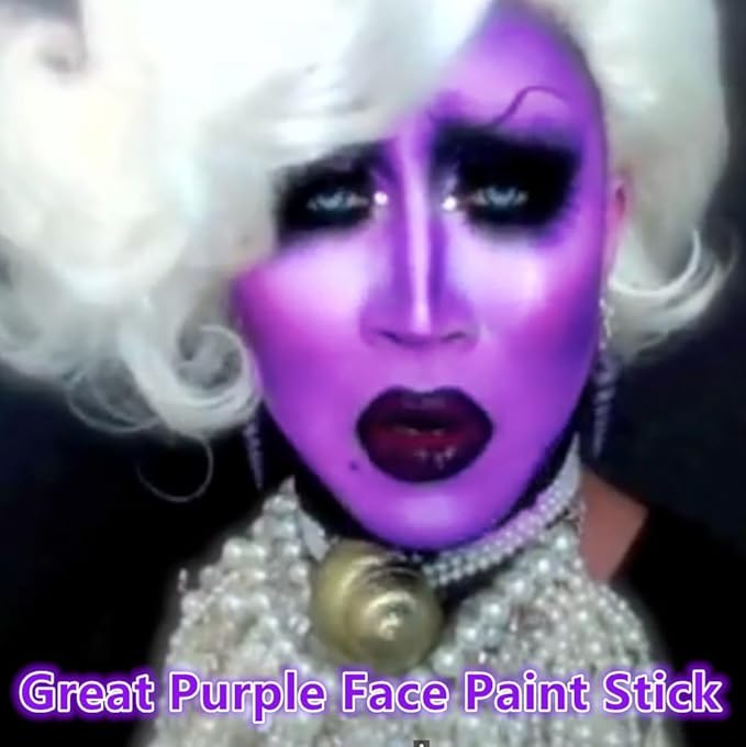 Go Ho Makeup Purple Body Paint(2.1 oz),Water Based Purple Face Paint and Body Paint for Airbrush Makeup Special FX, Cosplay, and Halloween Make up