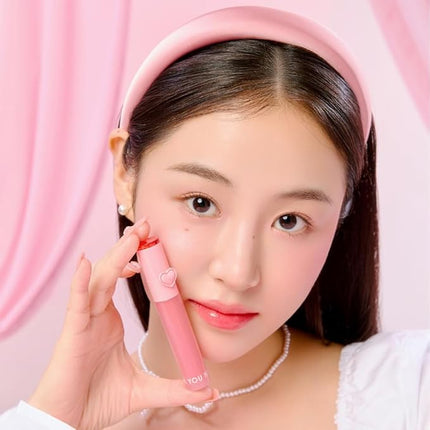 YNM Heart Jelling Tint, PAPAYA JELLING, Silicone Lip Brush Included, K-Beauty, Non-Sticky, Moisturizing, Smudge-Proof, Korean Lip Tint, Long-Lasting, Vivid Color, 0.09 oz