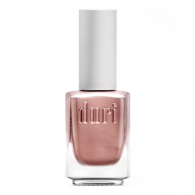 duri Nail Polish, 539 Path Of Light, Rose Gold Metalic, Semi Sheer Coverage, Glossy Finish, Fast Drying, Vegan, Gluten Free, 0.45 Fl Oz