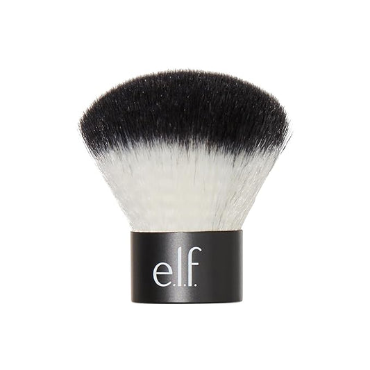 e.l.f. Kabuki Face Brush, Travel-Sized Makeup Brush For Precise & Controlled Application On-The-Go, Vegan & Cruelty-Free