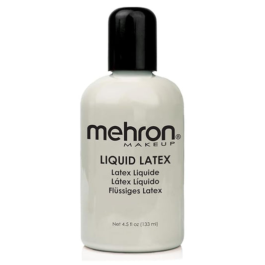 Mehron Makeup Liquid Latex | SFX Makeup | Halloween | Latex Glue for Skin | Prosthetic Glue 4.5 fl oz (133 ml) (Zombie Flesh)