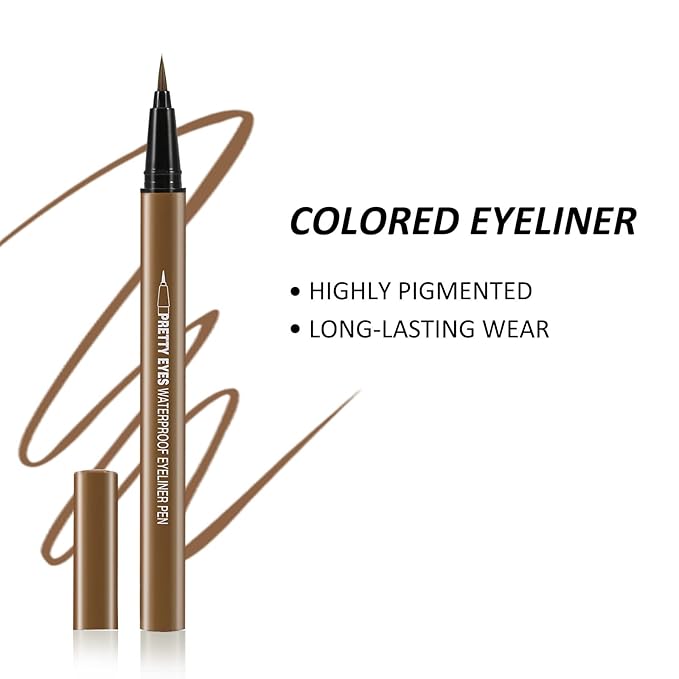 Boobeen Liquid Eyeliner Pen, Matte Eye Liner with Precision Tip, Long Lasting Eyeliner Pencil for Bold Eye Makeup, Glides on Smoothly