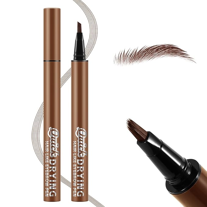 Waterproof Eyebrow Pen，Long Lasting Eyebrow Pencil，Creates Hair-Like, Natural-Looking, 3D Eyebrows,Eye Brow Makeup Pen for Women