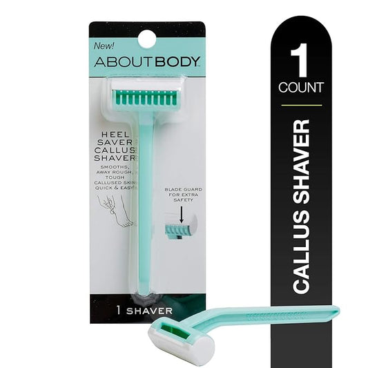 Kai About Body Heel Saver Stainless Steel Callus Shaver for Women; Includes 1 Heel Shaver; Smooth Away Rough, Thick, Callused Skin on Heels; Foot Scraper for Callus Removal; Dead Skin Remover for Feet