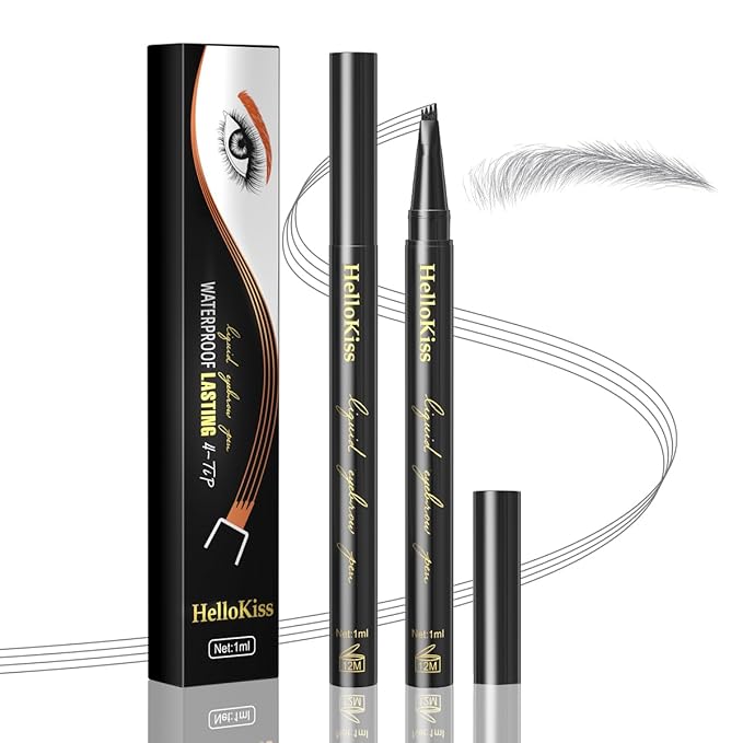 Microblading Eyebrow Pencils For Women,Eyebrow Pen,Brow Pencil,Long Lasting Waterproof And Sweat-Proof,4 Tip Precise Eye Brow Makeup Pen,Create Natural Hair-Like Brows