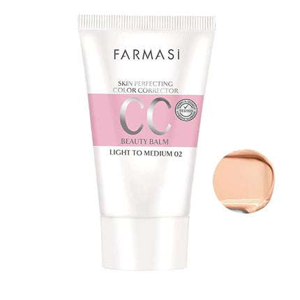 FARMASi CC Color Control Cream, Natural and Flawless Finish, Enriched Formula with Multimineral & Spf 25+, All-Day Hold, All Skin Types, 1.7 fl. oz, Light to Medium