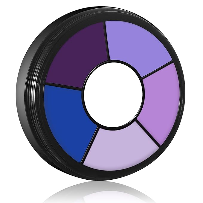 BOBISUKA Purple Face & Body Paint – 6 Colors Cream Washable Face Paint for Ursula Witch Gothic Queen Celebrations Costume & Theme – Easy to Blend, High Pigment & Long Lasting