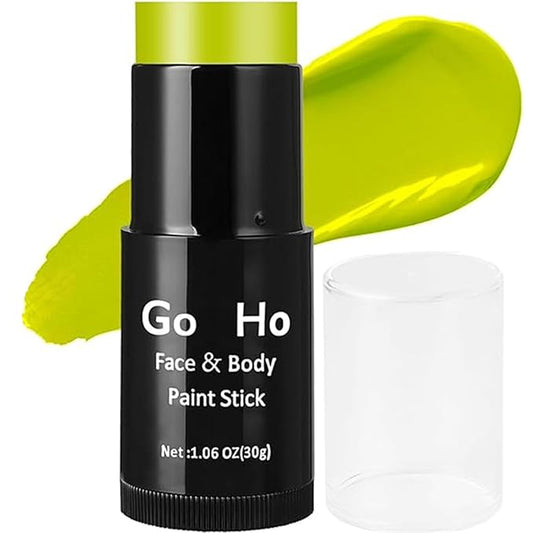 Go Ho Cream-Blendable Ogre Green Face Paint Stick (1.06 oz),Full-coverage Ogre Green Body Paint Stick for Adults Children Halloween Cosplay SFX Makeup,Waterproof