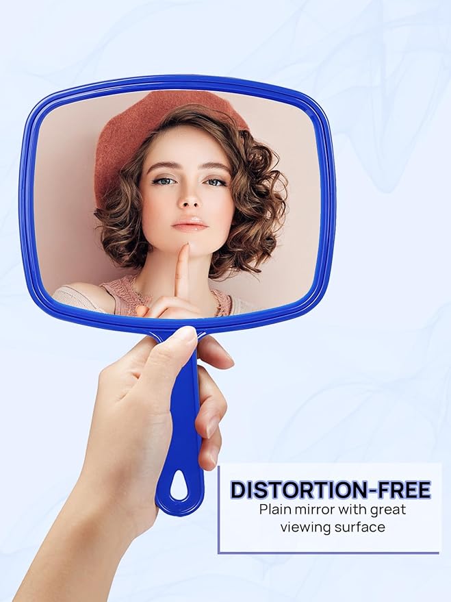 OMIRO Hand Mirror, Handheld Mirror with Handle, American Old Glory Blue