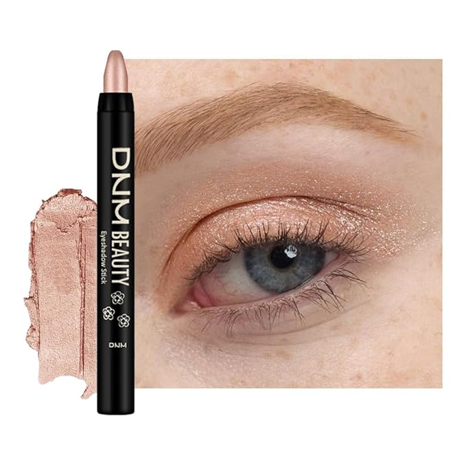 Champagne Shimmer Cream Eye Shadow Stick Makeup for Women, Shimmer Eyeliner Pencil Eyeshadow Brightener Stick for Eyes, Waterproof Eyeshadow Applicator Blendable sombras para ojos 74#