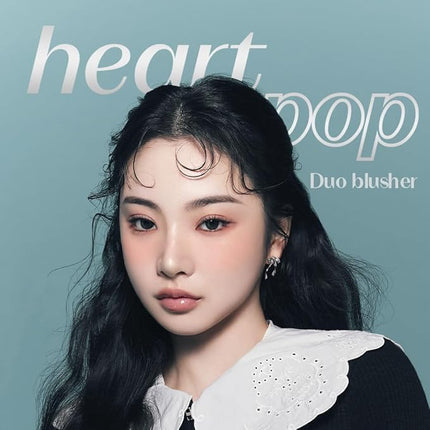 ETUDE Heart Pop Duo Blush, Pink & Purple Cheek Colors, Natural Glow & Glossy Finish, Lightweight Layering Formula, Korean Makeup Artist Collab, Compact 0.2 oz – Embipale