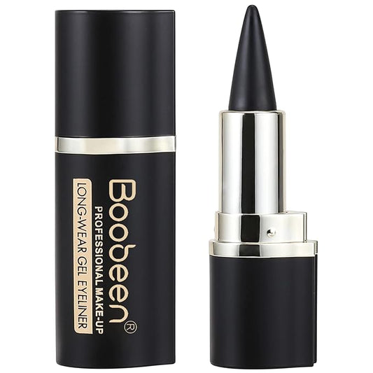 Boobeen Black Eyeliner Pencil - Quick Drying, Waterproof & Smudge-proof All Day Gel Eyeliner - Create Statement Eye Look