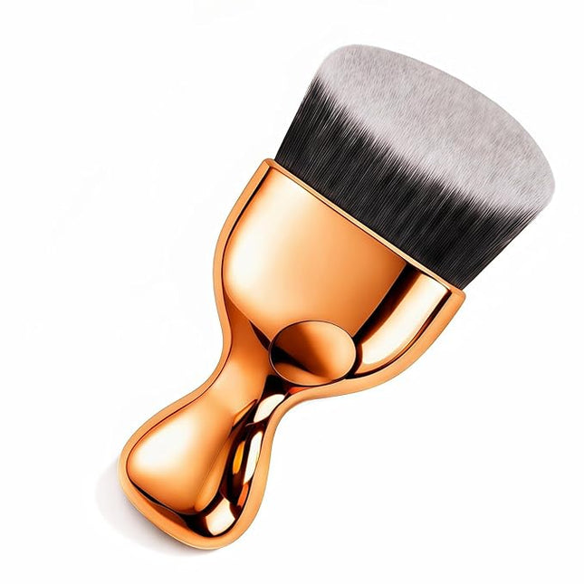 Angled Flat Top Kabuki Foundation Brush, Vegan Kabuki Blending & Buffing Brush for Face & Body Makeup, Self Tanner, Sunless Tanning & Bronzer Brush for Liquid, Cream, Powder & Tanning Lotion