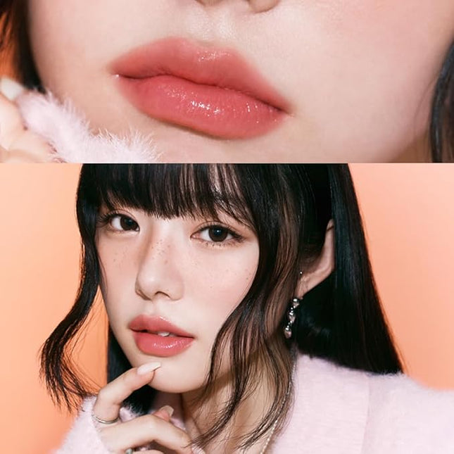 ETUDE Glaze Plump Gloss - Aurora Pink | Korean Lip Plumper, Volumizing Glaze, Vegan Certified, Shimmer, Glittering Daily Makeup. Sparkling Blue, Korean Makeup, Kbeauty, Perfect for Gift