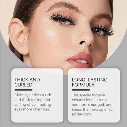 Tubing Mascara Black & Brown for Lash Makeup, Natural Defining Curling Eyelashes, Waterproof, Smudge-Proof, for Volumized Lashes