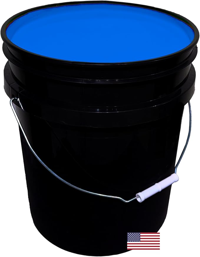milo UV Neon Blue Washable Party Paint | 5 Gallon Bucket | Bulk Fluorescent Party Paint for Rave, Events, Concerts | Glows UV in Black Light | Made in USA | Safe for Skin, Washable, and Non Toxic
