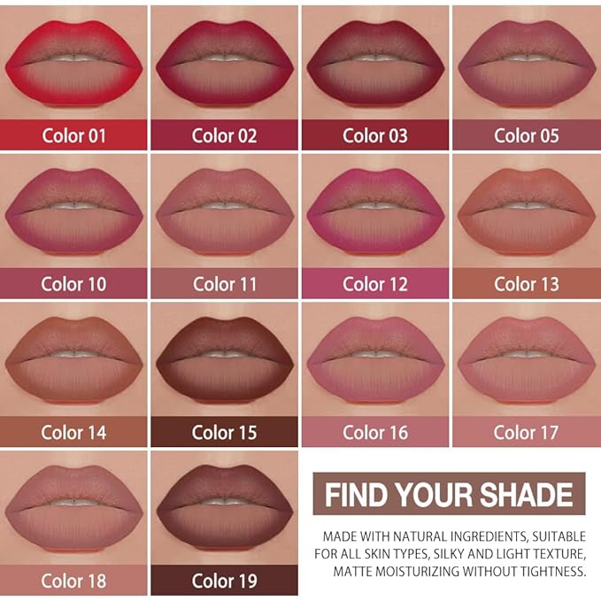 Kaely Dark Red Gradient Matte Lipstick Lip Liner Pencil for Women, 2in1 Flawless Contour Gradual Ombre Effect Lip Pencil Makeup Waterproof, labiales mate 24 horas originales, 03
