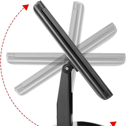 deweisn Tabletop Mount Trifold Lighted Vanity Mirror with 21 LED Lights, Touch Screen and 3X/2X/1X Magnification, Two Power Supply Mode Make up Mirror,Travel Mirror