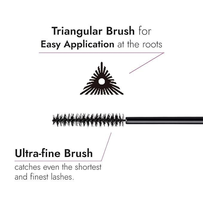 Heroine Make by KissMe Mini Mascara Black, Waterproof Mascara Volume and Length with Ultra-Fine Brush for Precise Application, Hypoallergenic & Long-Lasting, Smudge-Proof Lashes, Made in Japan 1 EA