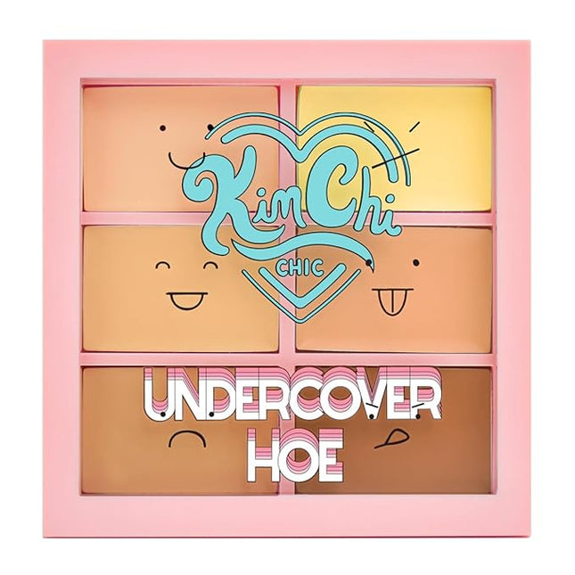 KimChiChic Beauty Undercover Hoe Corrector Palette - Full Coverage Concealer, Creamy, Long Wearing, Hides Dark Circles & Blemishes Cruelty Free, Medium 0.25 oz