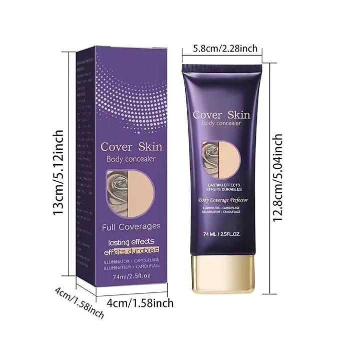 2Pcs Body Coverage Perfector - All Over Complexion Perfector, Tattoo Cover Up Makeup Long Last Waterpro of Body Foundation