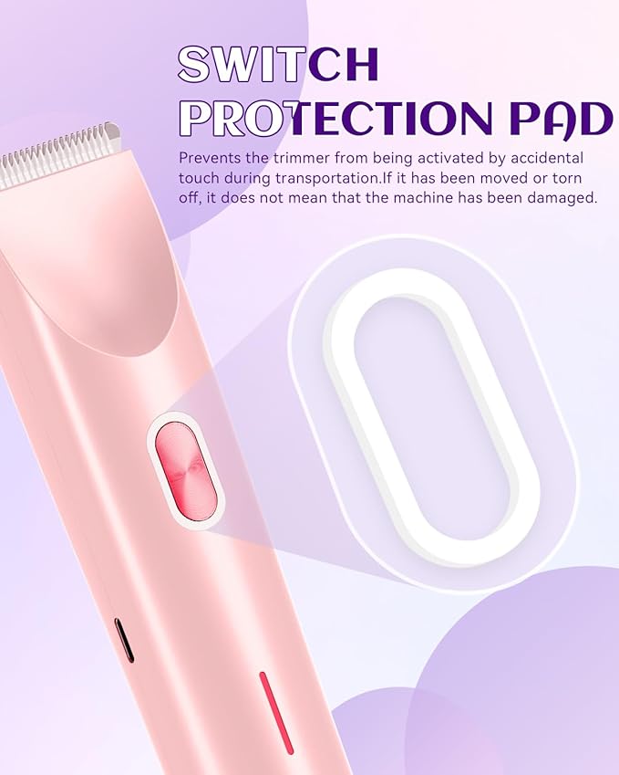 Dermawave Bikini Shaver Trimmer 2.0 for Women Pubic Hair, 2 in 1 Dual Head Painless Electric Razor for Bikini Line Area, Waterproof