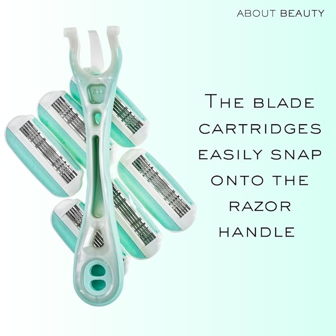 About Face Body Kai Complete 4-Blade Shaving System for Women; Minimizes Nicks & Cuts; Contains 9 Refill Cartridges & 2 Reusable Handles, 1 Count (Pack of 1)