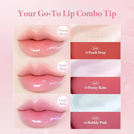 MILKTOUCH Dew Stain Sheer Lip Gloss Stocking Stuffers, Christmas Gifts (07 Mauve Shower, 0.14 Fl Oz (Pack of 1))