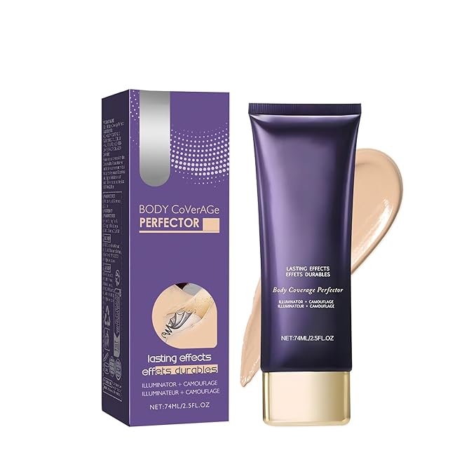 All Over Complexion Perfector, Body Coverage Perfector, Tattoo Cover-up Makeup, Transfer-Resistant Body Makeup, Long Last Body Foundation(Nature)