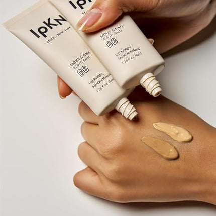 IPKN Moist & Firm BB Cream Light/Medium 40ml(1.35 fl.oz.) | Moisturizing, Buildable Coverage, Lightweight Foundation for All Skin Types, Flawless Natural Finish