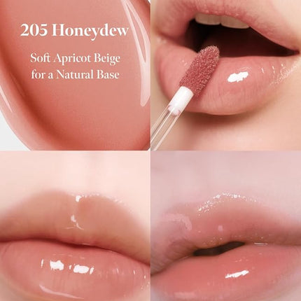 Dew Drop Tint #205 Honeydew 4.5g, Glossy, Lightweight Lip Stain, Glass-Like, High Shine, Moisturizing Lip Oil, Long Lasting Color, Hydrating Gloss, Dewy Finish, Korean Beauty Makeup