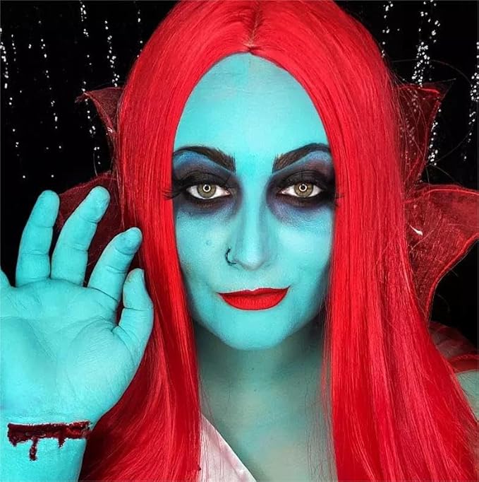 Go Ho Teal Face Body Paint Washable(2.37oz/pc),Water Based Cream Face Paint,Teal Body Paint for SFX Cosplay Costumes Festivals Halloween Makeup