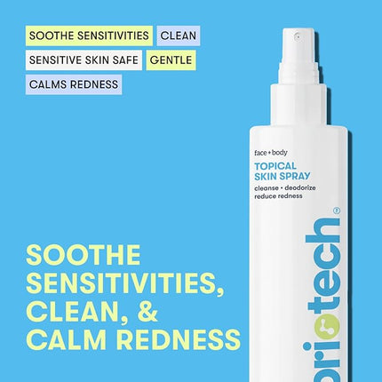 BRIOTECH Topical Skin Spray, Hypochlorous Acid for Sensitive Skin, HOCl Facial Mist, Full Body Support Against Irritation, Calm Redness, Soothe Foot & Scalp, 32 fl oz Refill (2 Pack)