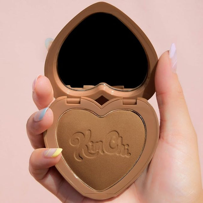 KimChiChic Beauty Thailor Bronzer, Silky Matte Finish for a Sun-Kissed Glow, Buildable Formula, Heart-Shaped Compact with Mirror, Cruelty-Free, I Went to Venice