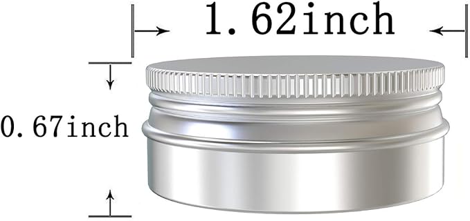 Goiio 20 Pcs 0.5 Ounce Aluminum Tin Jar 15 ML Refillable Container, with Screw Lid, Silver