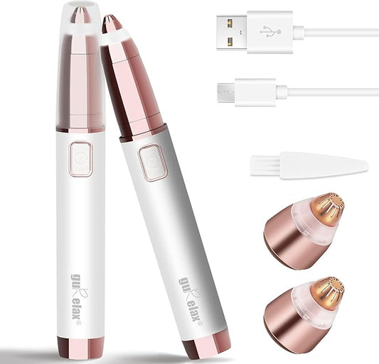 gurelax Electric Eyebrow Razor for Women,Eyebrow Hair Remover, Painless Eye Brow Trimmer Shaper with LED Light, USB Rechargeable, Eye Brow and Face Epilator as Stockings Stuffers