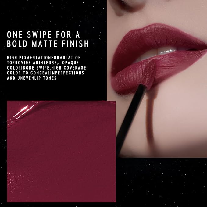 ETERNAL LIP MATTE-Long Lasting Lip Stain, Waterproof and Transferproof Lip Tint, Mask-friendly, Matte Finish Lipstick, Lightweight, High Coverage, Vivid Color (10 LOVE SPELL)