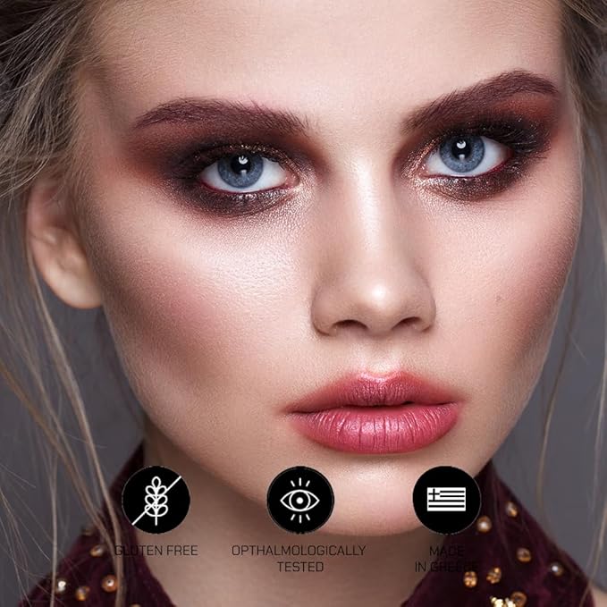 Radiant Professional Lengthening Mascara with silicone brush – Smudge-Proof Curl Mascara Volume and Length for Sensitive Eyes, Cruelty Free, Ideal for Mature & Young Women, 0.43 oz (02 Plum Brown)