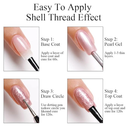 Imtiti Pearl Blue Gel Polish, 0.5Fl.oz Cyan Blue Shimmer Glitter Gel Nail Polish Nail Art Starter Manicure Salon DIY at Home 1Pcs