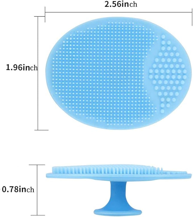 Face Scrubber,2 Pack Soft Silicone Scrubbies Facial Cleansing Pad Face Exfoliator Face Scrub Face Brush Silicone Scrubby for Massage Pore Cleansing Blackhead Removing Exfoliating,Cool Gift for Girl
