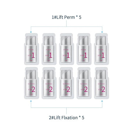 Fast Perm Lash Lift Kit Eyelash Perm Kit Perm&Setting Lotion (Quantity: 2×5 Packs)