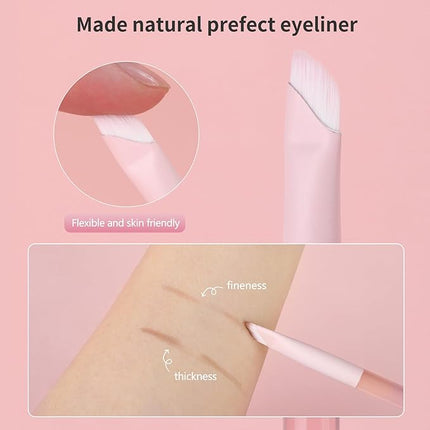 MSQ Make Up Brushes 8Pcs Powder Brushes Synthetic Hair Makeup Brush Set for Blending Stippling Eyeshadow Eyeliner Concealer Nose Shadow, Peach