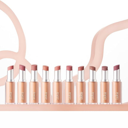 Laka Bulky Matte Lipstick, 4g/0.14oz., Long Wear, Non-Drying Lip Stain Stick with High Pigmentation, Voluminous Lips, K-Beauty (#401 Low Pink)