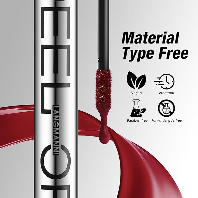 LANGMANNI 2 Colors Long-Lasting Peel Off Lip Liner Set, Waterproof & Smudge-Proof Matte Lip Liners Gift Makeup For Girls (#2+3)