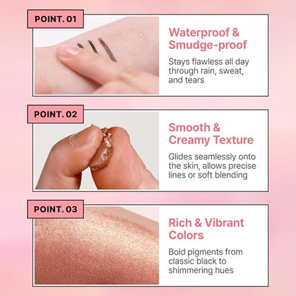 Cat Eyes Super Pencil – Korean & K-Beauty Inspired Vegan Eyeliner | Waterproof, Long-Lasting, Smudge-Proof Makeup for Idol K-pop Looks (Twinkle Gold)