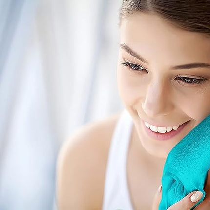 Softolle 100% Cotton Washcloths 24 Pack (12x12 Inches) Soft, Highly Absorbent Washcloth, Face Towels, Wash Cloths for Face, Ring Spun, Bulk Pack (Turquoise)