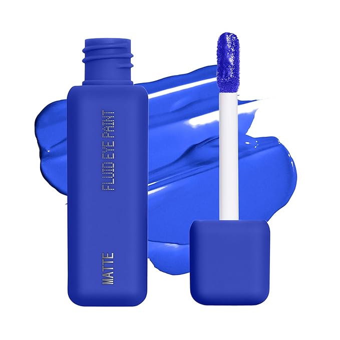 about-face Matte Fluid Eye Paint No Queens Blues– High-Pigment Liquid Eyeshadow, Long-Lasting, No-Budge Matte Finish, Vegan & Cruelty-Free (Primary Blue)