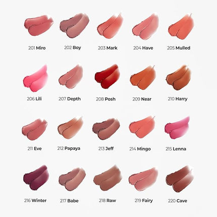 Laka 24HR Bonding Glow Lipstick, 3.7g/0.13oz., Long Lasting High-Shine Lipstick with Rich Color & Glassy Finish (#218 Raw)