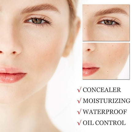 CAHIUYOA Mushroom Head Air Cushion CC Cream BB Cream Mushroom Head Foundation Full Coverage Foundation Makeup Long Lasting Moisturize Matte Concealer - 04 Nude